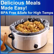 30 Count Slow Cooker Liners Disposable Plastic Bags for Crockpot 3QT-8QT