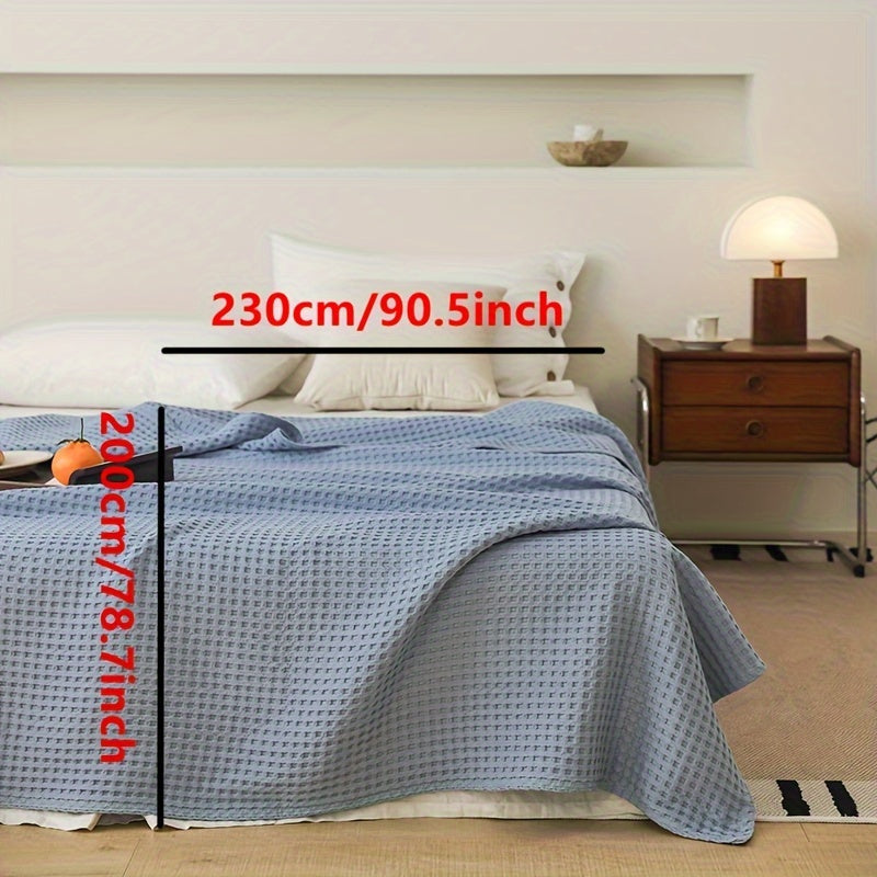 Extra Large Cotton Waffle Weave Blanket for Bed Sofa Nap Use