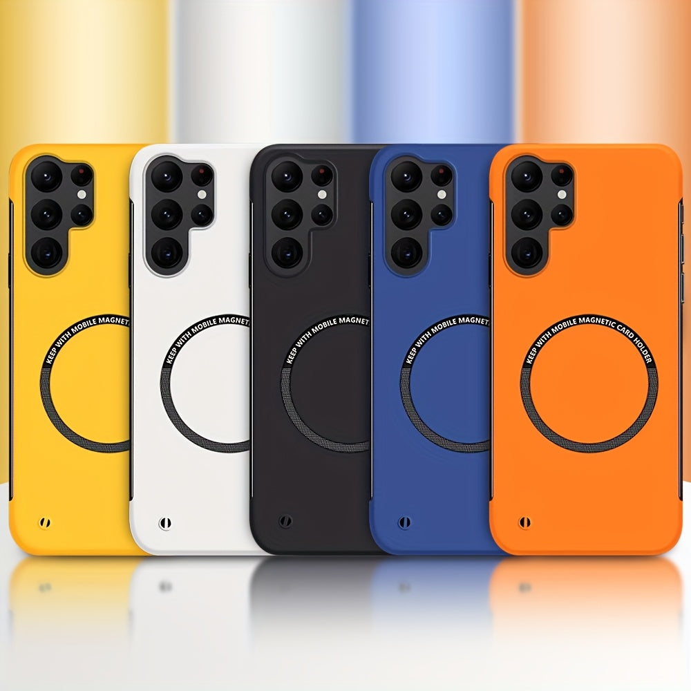 Ultra Thin Frameless Magnetic Phone Case for Samsung S25 S24 S23 S22 Plus S21 FE Hard PC Matte Cover