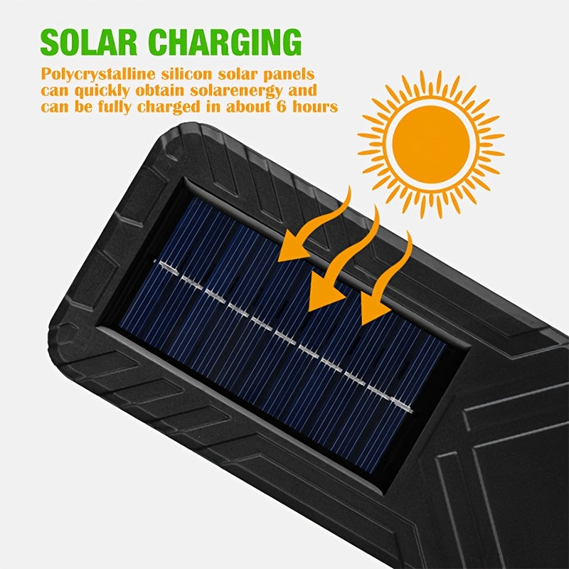 Solar-Powered Wall Light with Motion Sensor 3 Lighting Modes Remote Control Outdoor Patio