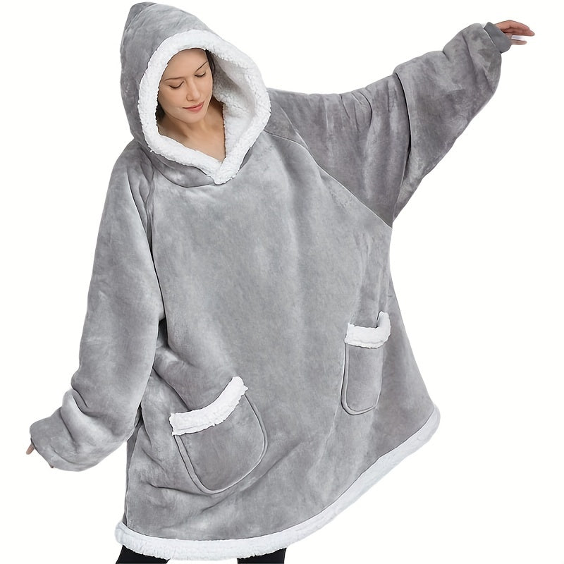 Oversized Hoodie Sweater for Men Women Winter Pajamas Blanket Sweatshirt with Pocket