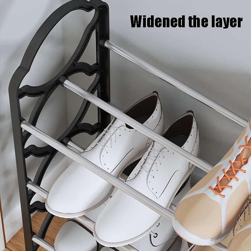 Contemporary 4-Tier Plastic Shoe Rack Standalone Compact Versatile Storage