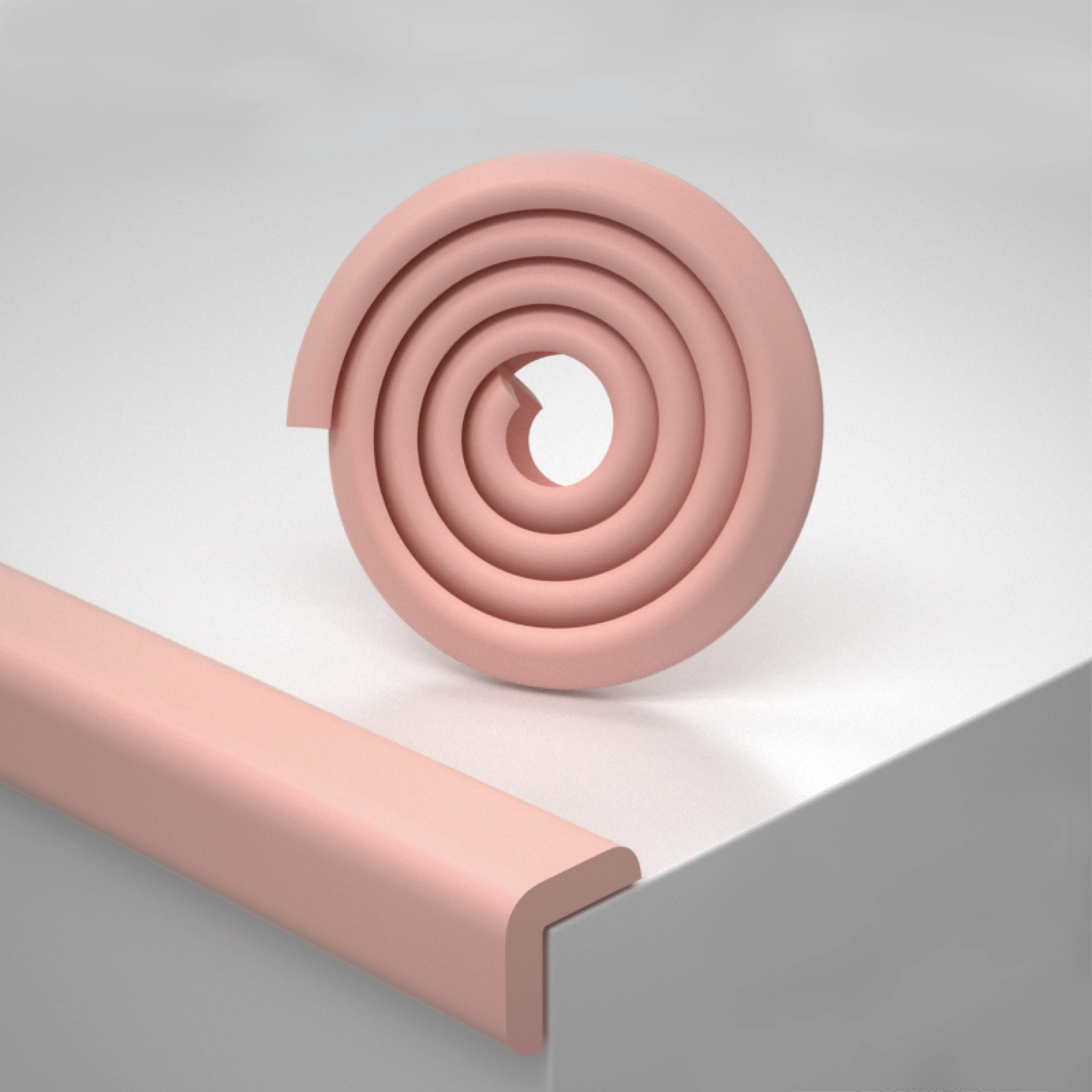 Child Safety Corner Bumpers Edge Protectors Nitrile Foam Gray Pink Ivory White