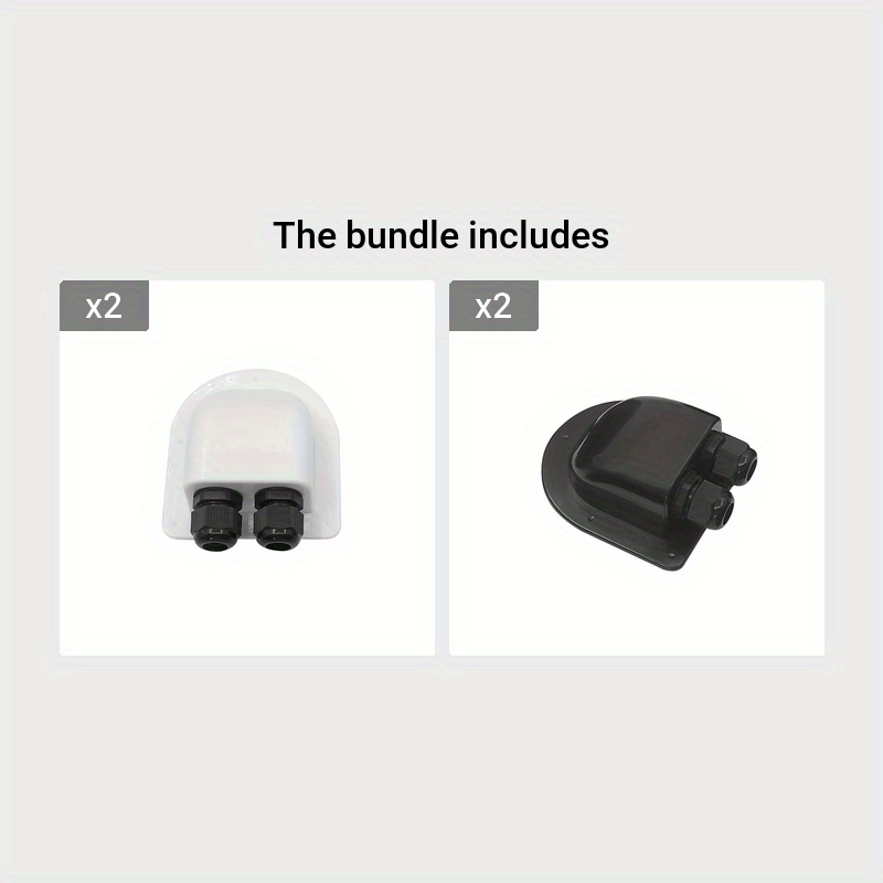 RV quyosh panellari uchun suv o'tkazmaydigan ulanish qutisi, ikki teshikli yopiq qopqoq