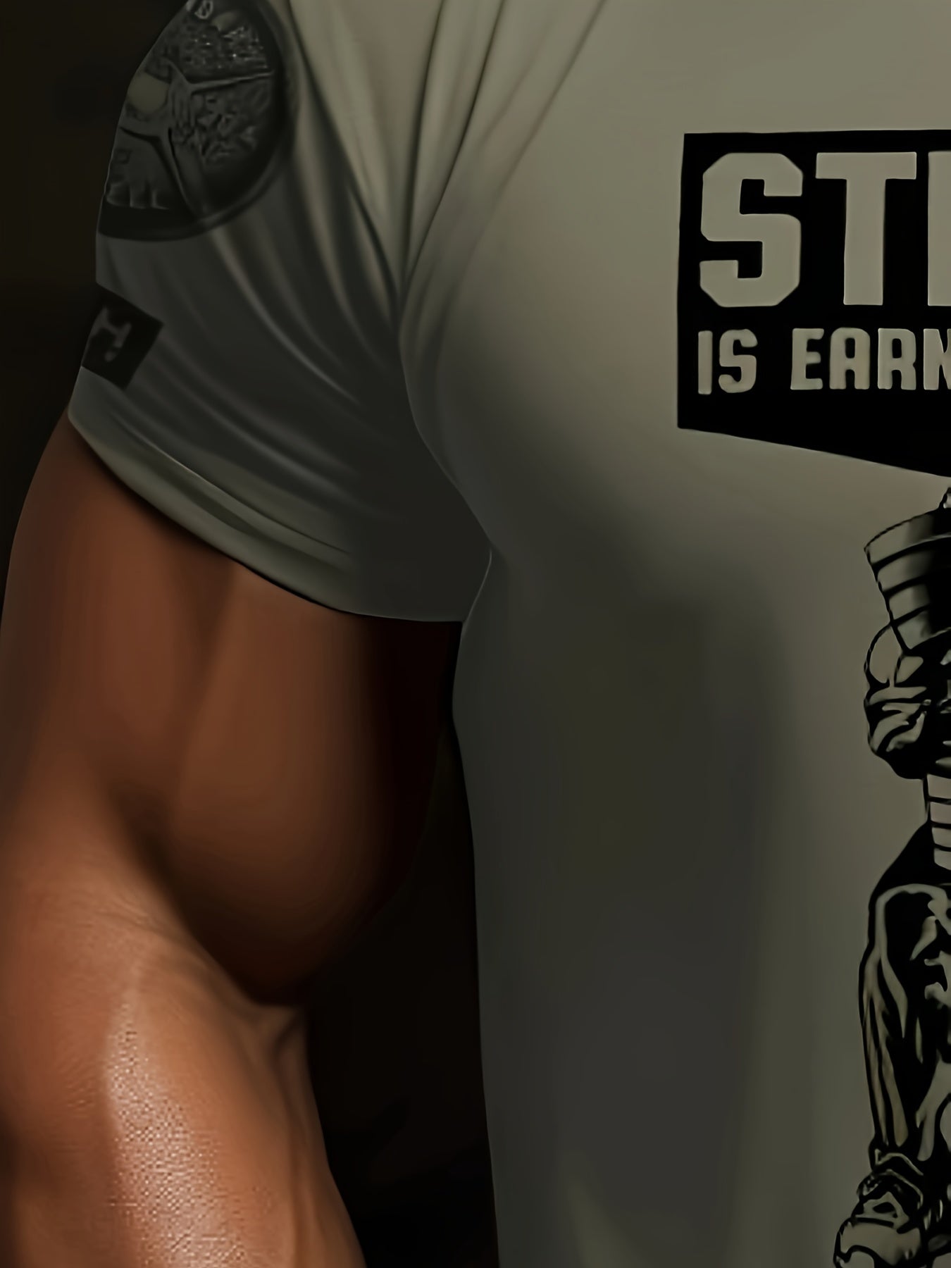 Мужская футболка из полиэстера большого размера с принтом по всему изделию, круглый вырез, короткий рукав, лето