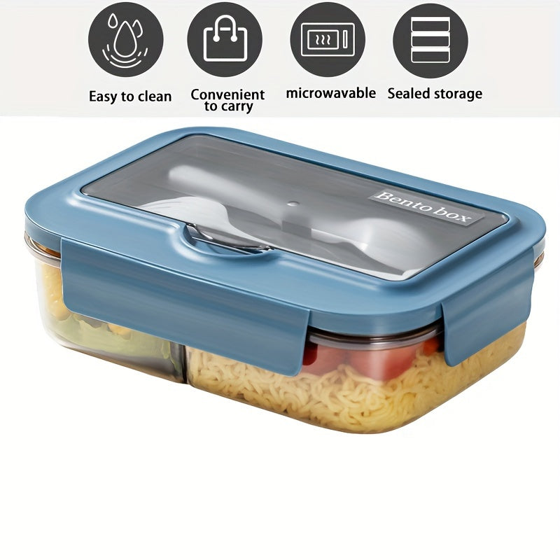Leak-Proof Double-Layer Lunch Box Large Capacity Microwave Safe Portable Meal Container