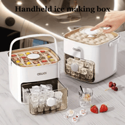 Manual Ice Maker Portable Hand-Cranked Ice Machine for 48 Cubes