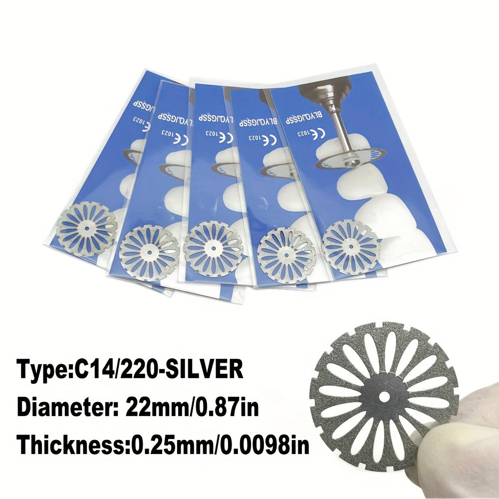 Dental Lab Diamond Discs 19mm 22mm Dual-Sided Polishing and Grinding Discs Gold or Silver