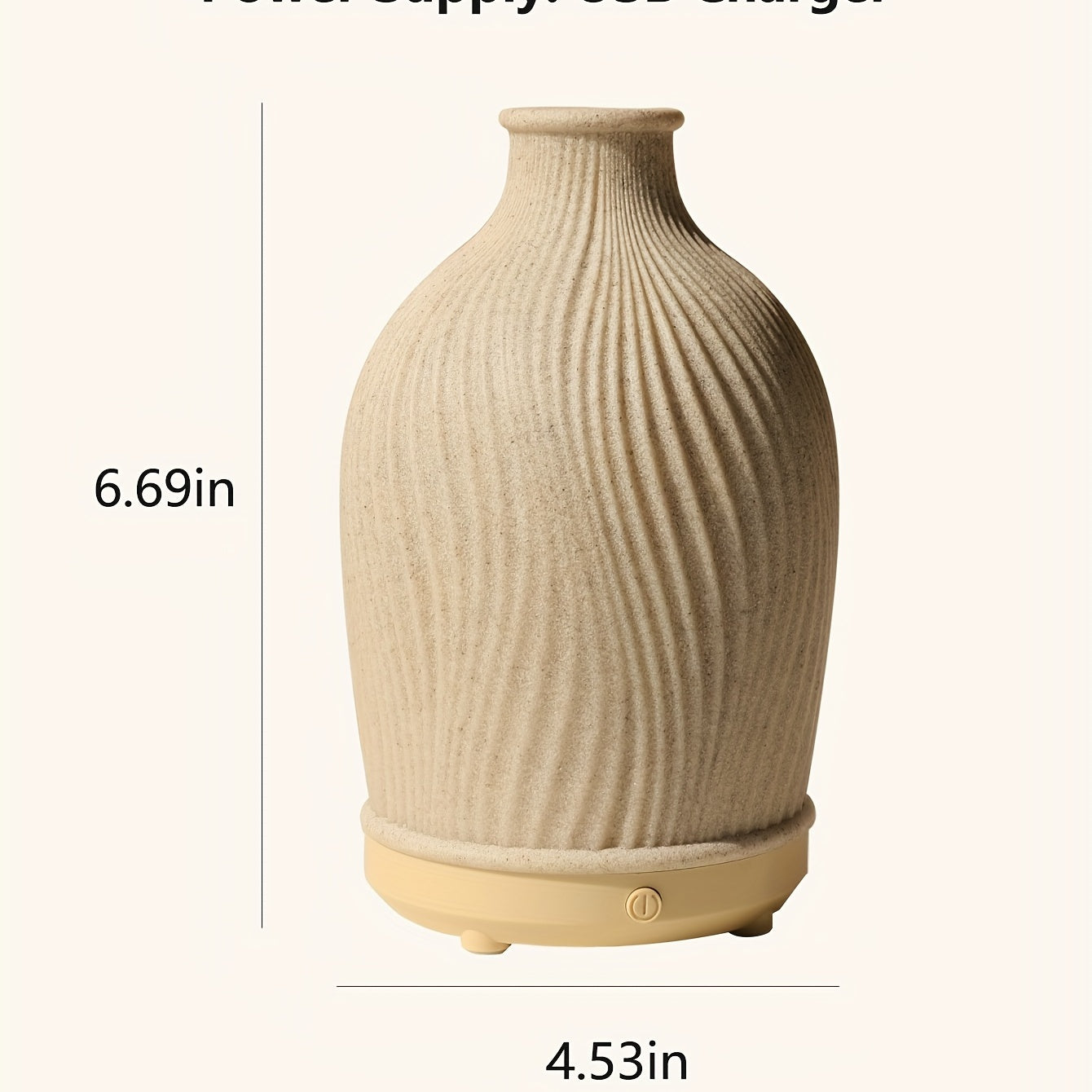 USB Aroma Diffuser Humidifier with Resin Cover Ultrasound Essential Oil Diffuser