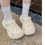 Women's Breathable Summer Shoes With Thick Soles and Height Boost