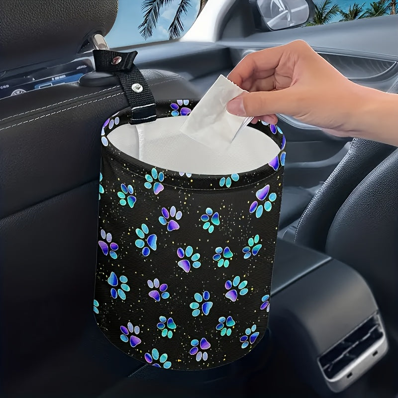 Cubo de basura para coche de fibra de poliéster, portátil, para coche, camping, cocina