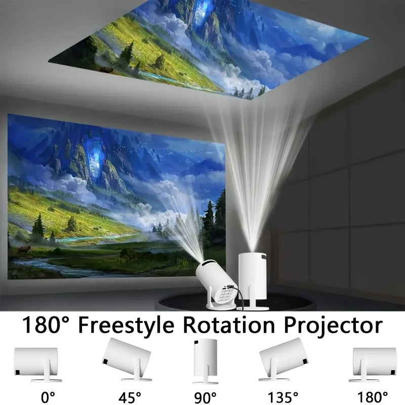 Mini Portable LED Projector for Home Theater and Gaming Compact Round Design