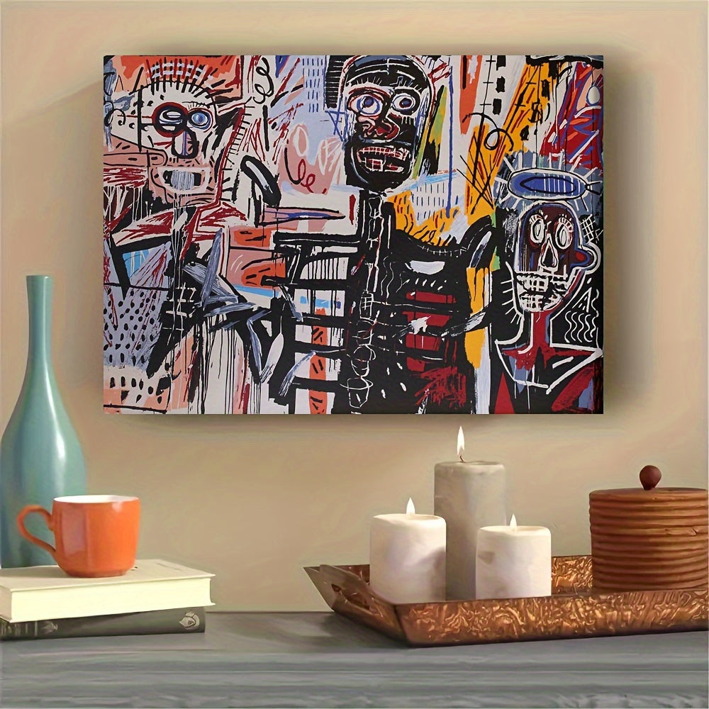 Decoración de arte mural en lienzo de graffiti callejero para sala de estar y dormitorio 30x40 cm Marco no incluido