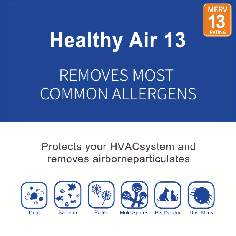 Butun uy uchun 2 ta MERV 13 Havo Tozalash Filtrlari 20x25x4 dyuym