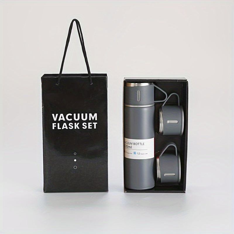 Set of Thermos Cups Stainless Steel 500Ml Hot Cold Beverages Travel Camping