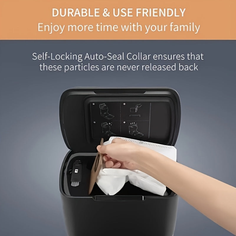 6 ta paket vakuum changyutgich qopqog'i katta sig'imli, oson o'rnatiladi, oq yuqori, jigarrang asos