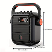 Portable Karaoke Speaker System with 2 Wireless UHF Microphones 15W TWS FM Radio Audio Recording