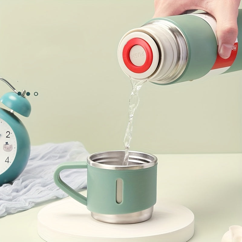 Stainless Steel Travel Mug Set with 3 Lids for Hot Cold Drinks