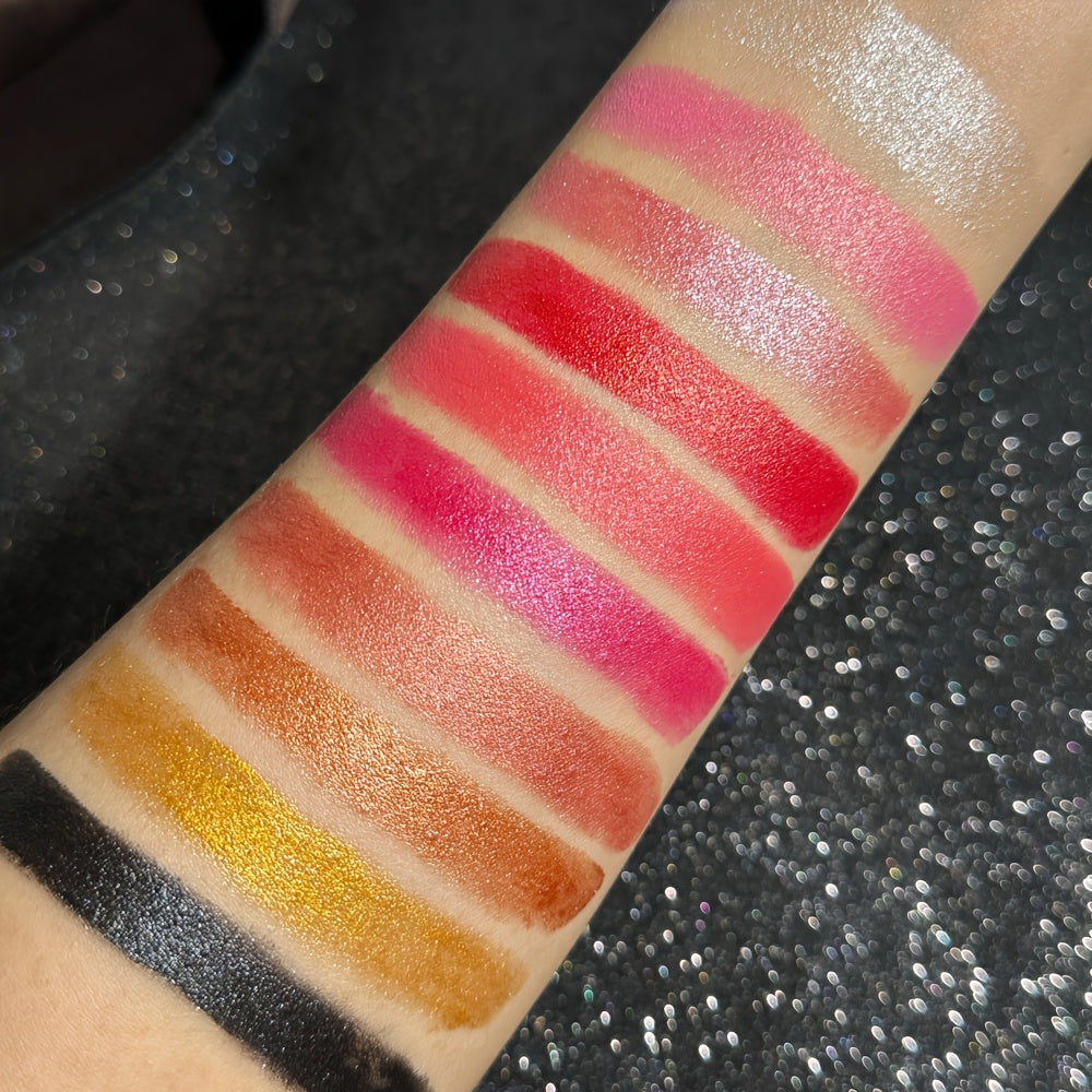 Women Waterproof Lipstick with Hydrating Shine and Metallic Finish