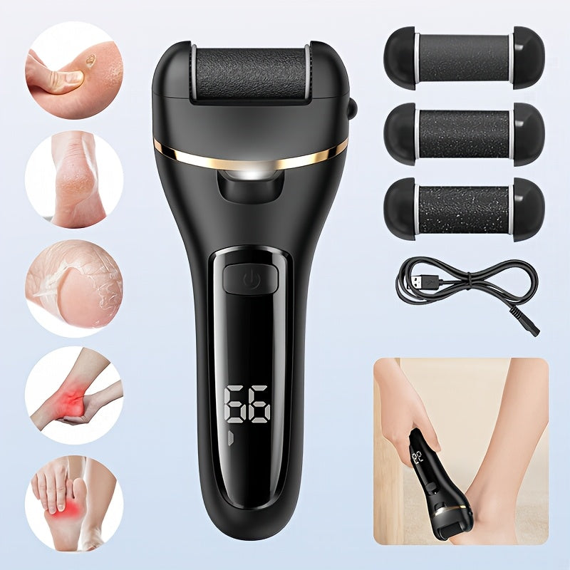 Electric Foot Peeling Tool Set Rechargeable Portable Foot Care Kit with USB Charging