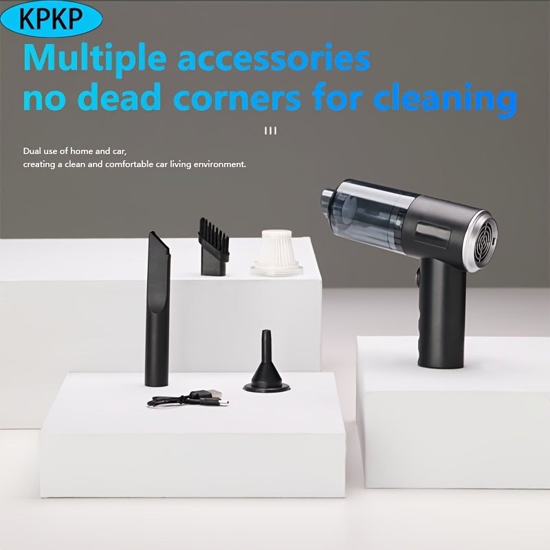 Yengil simsiz avtomobil changyutgichi, yuqori so'rish quvvati va qayta zaryadlanadigan batareyaga ega, uy va avtomobil tozalash uchun ideal.