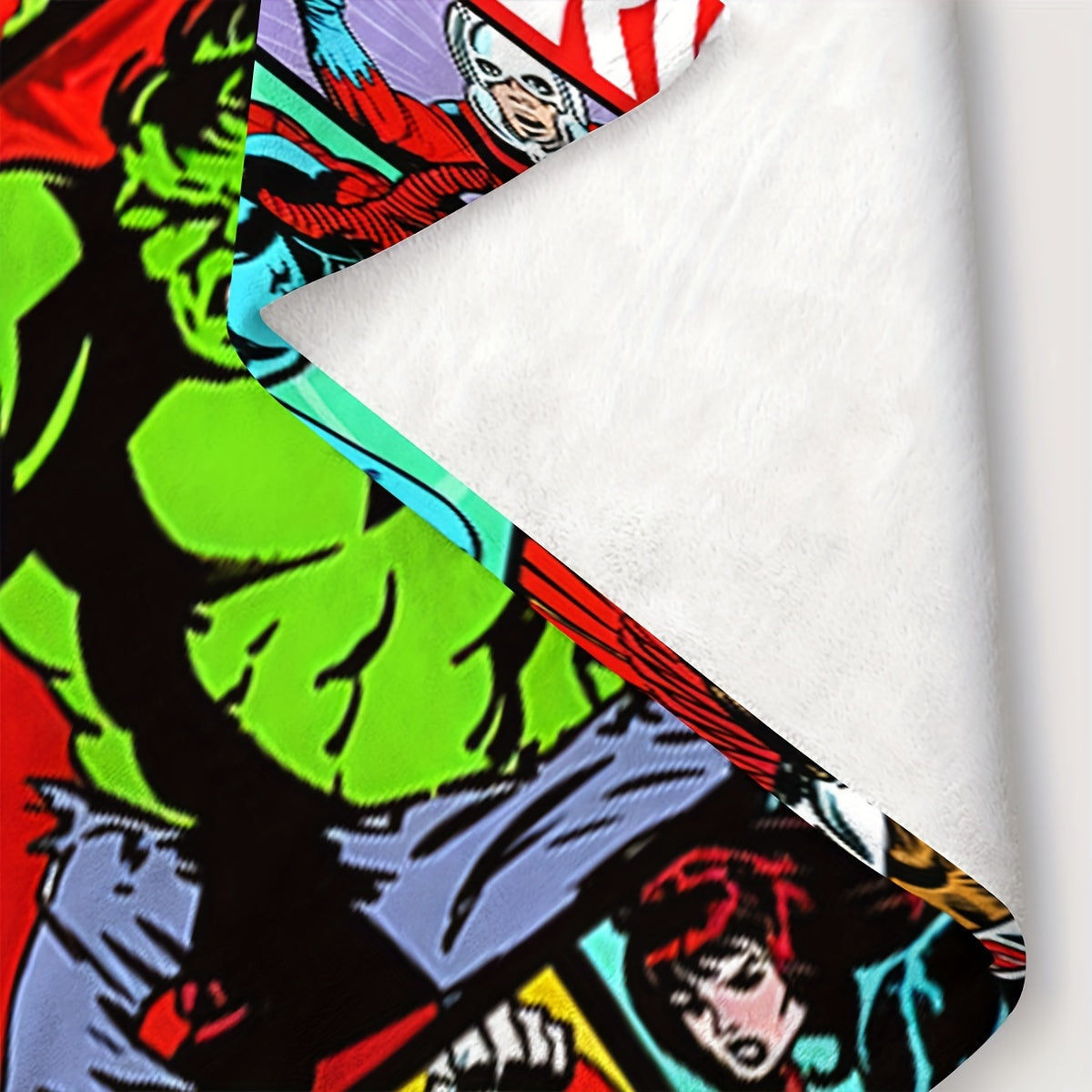 Superhero Plush Throw Blanket Digital Print All-Season Sofa Bed Travel Camping Gift