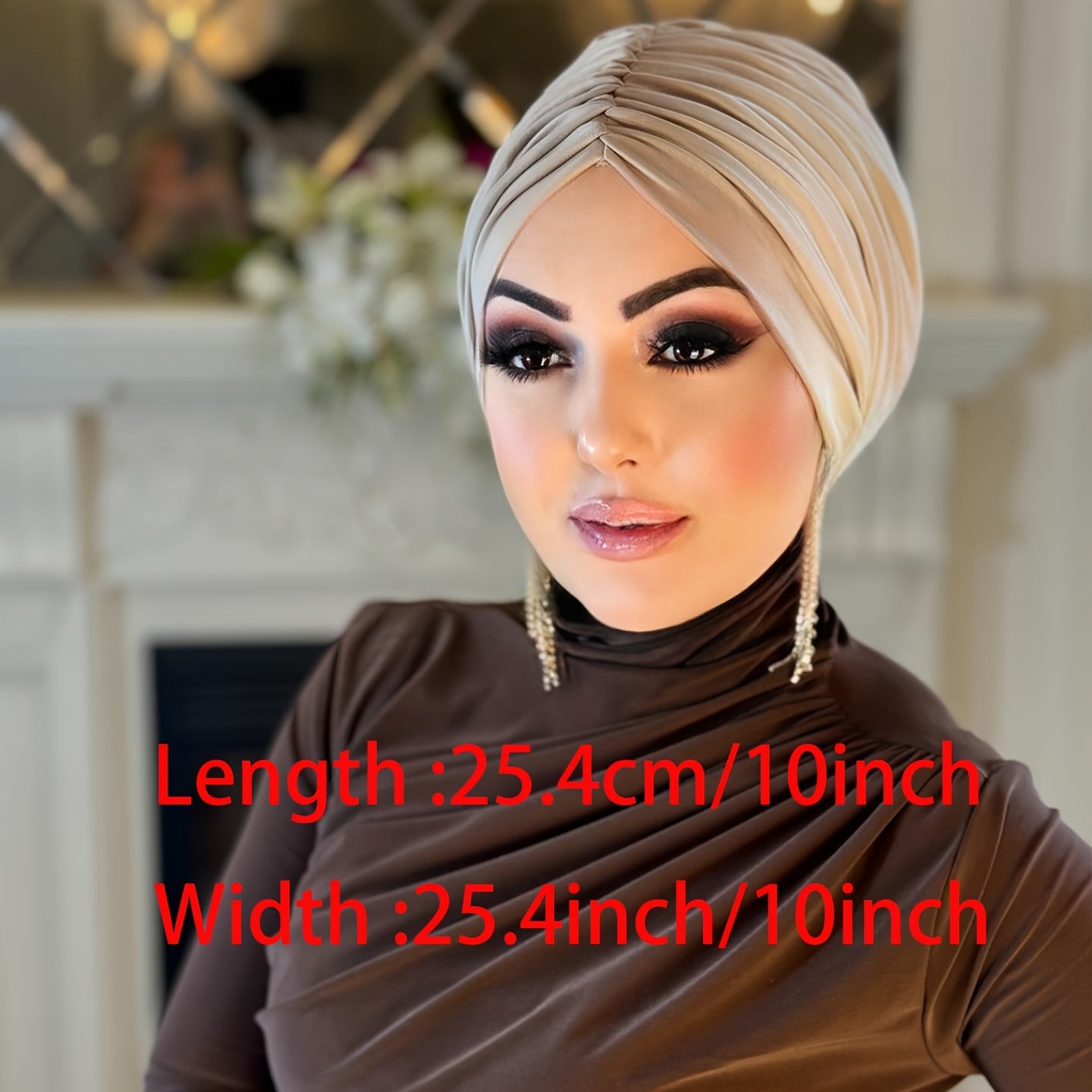 2 Ayollar uchun Oq va Qora Rangli Qisqichli Hijob Kapa - Ramadan va Norasmiy Kiym uchun Yengil, Cho'ziluvchan Polyester Ostki Shlyapalar