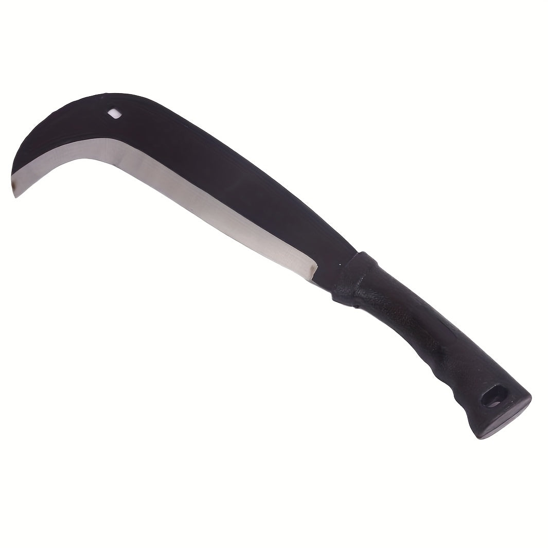Heavy Duty Alloy Steel Curved Garden Knife with Rubber Handle for Weeding and Harvesting