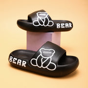 Sandalias antideslizantes de EVA con dibujos de osos para niños, ideales para la playa y el baño, para niños y niñas