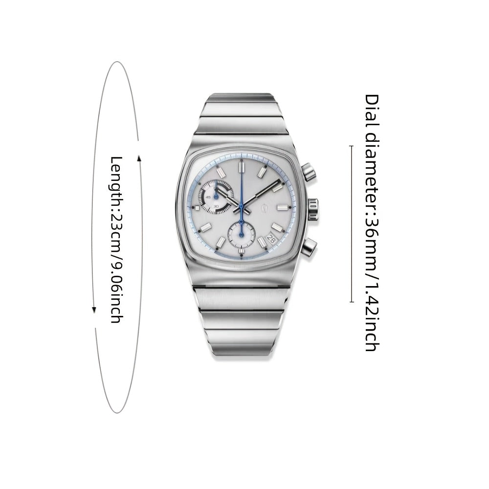 2024-yilgi Erkaklar uchun Yangi Kvadrat Soat - Asl, Premium, Moda Usuli Wormhole Konsepti bilan, Sport uchun ideal.