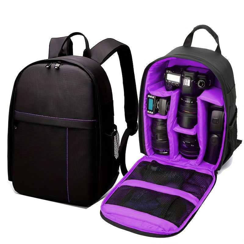 Waterproof Camera Backpack Large Capacity Lightweight Polyester for Nikon Canon in Multiple Colors