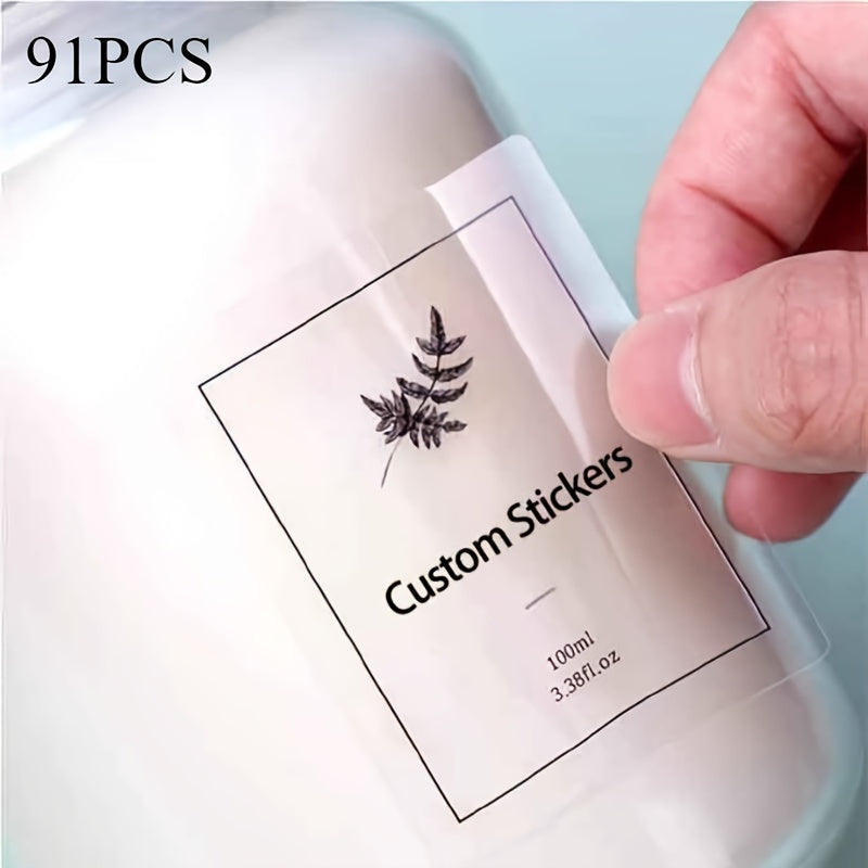 Custom Stickers Waterproof UV Resistant Sturdy Paper for Business, Wedding, Gift Packaging