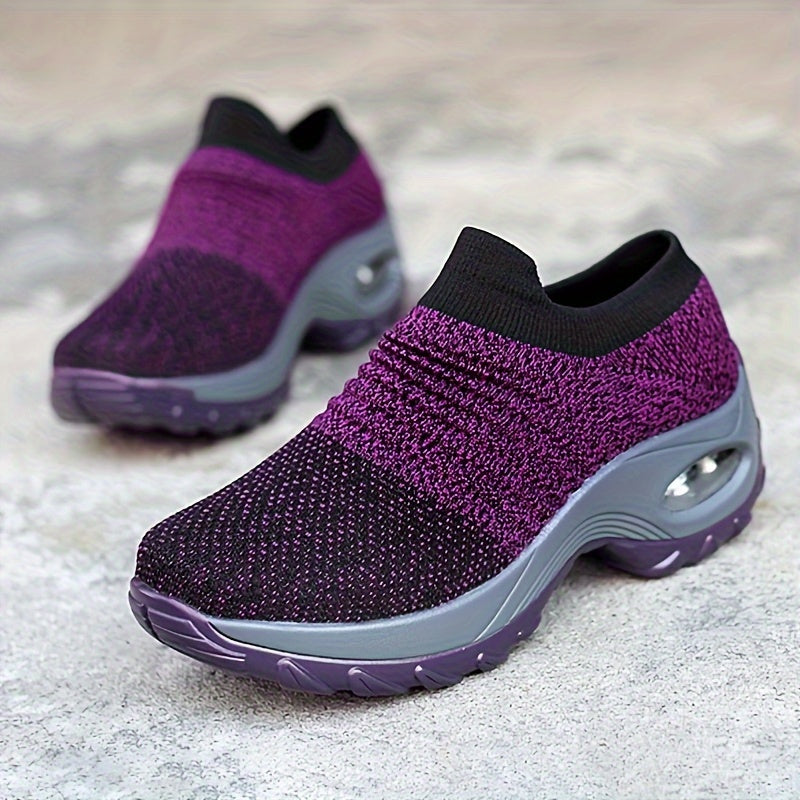 Women's Breathable Fabric Running Shoes Lightweight All-Season Sneakers