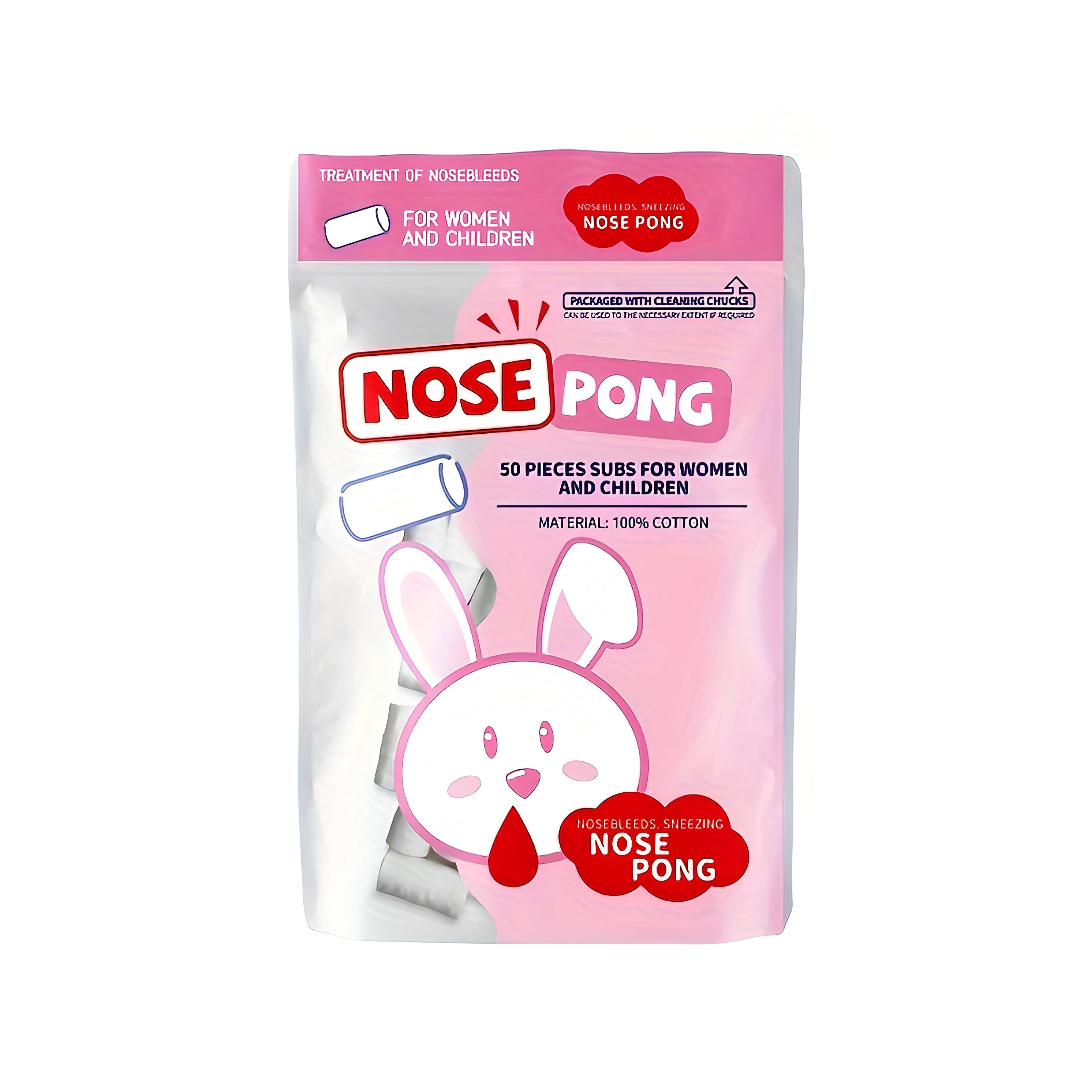 50 Pieces Nasal Bleed Stopper Cotton Balls for Adult Nosebleeds