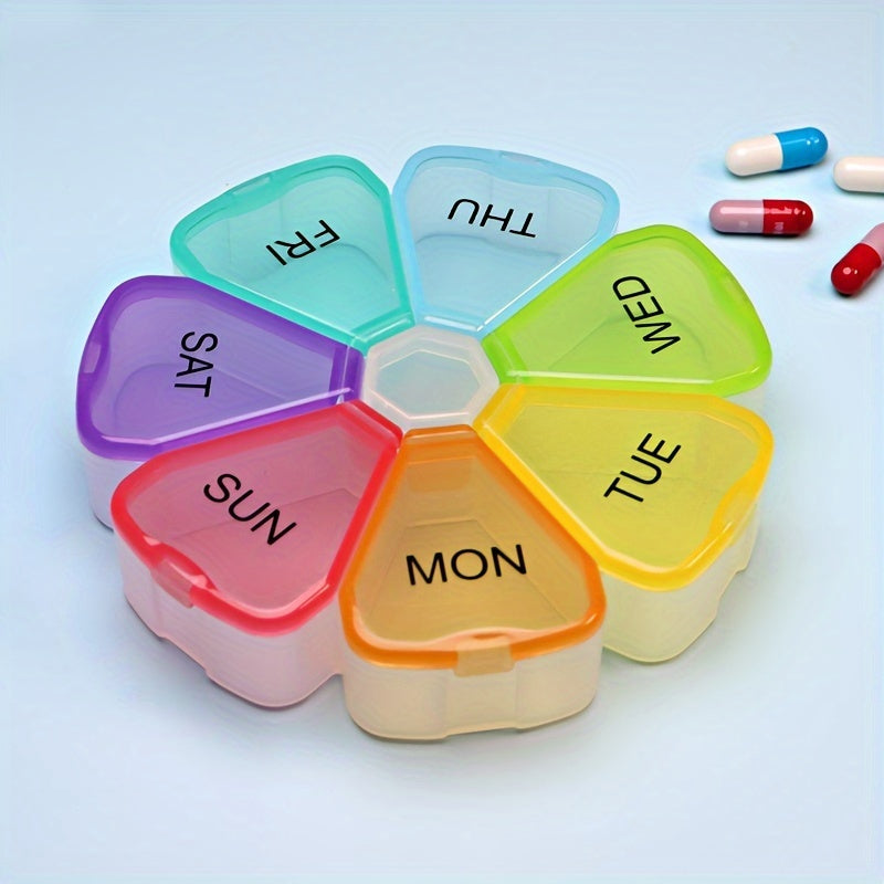 Large Capacity Weekly Pill Organizer Box with Daily Compartments BPA Free
