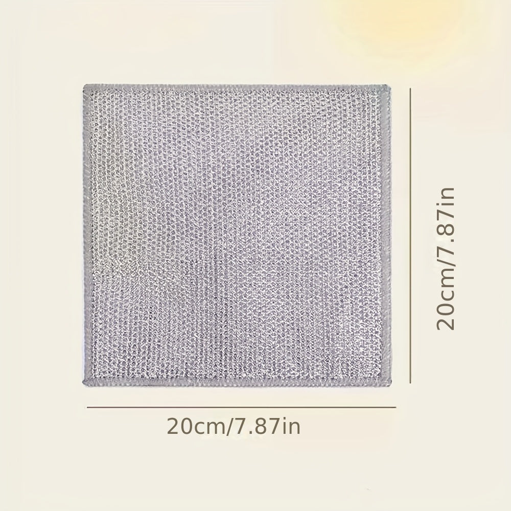 Set of 20 Microfiber Steel Fleece Scrub Pads for Wet Dry Cleaning