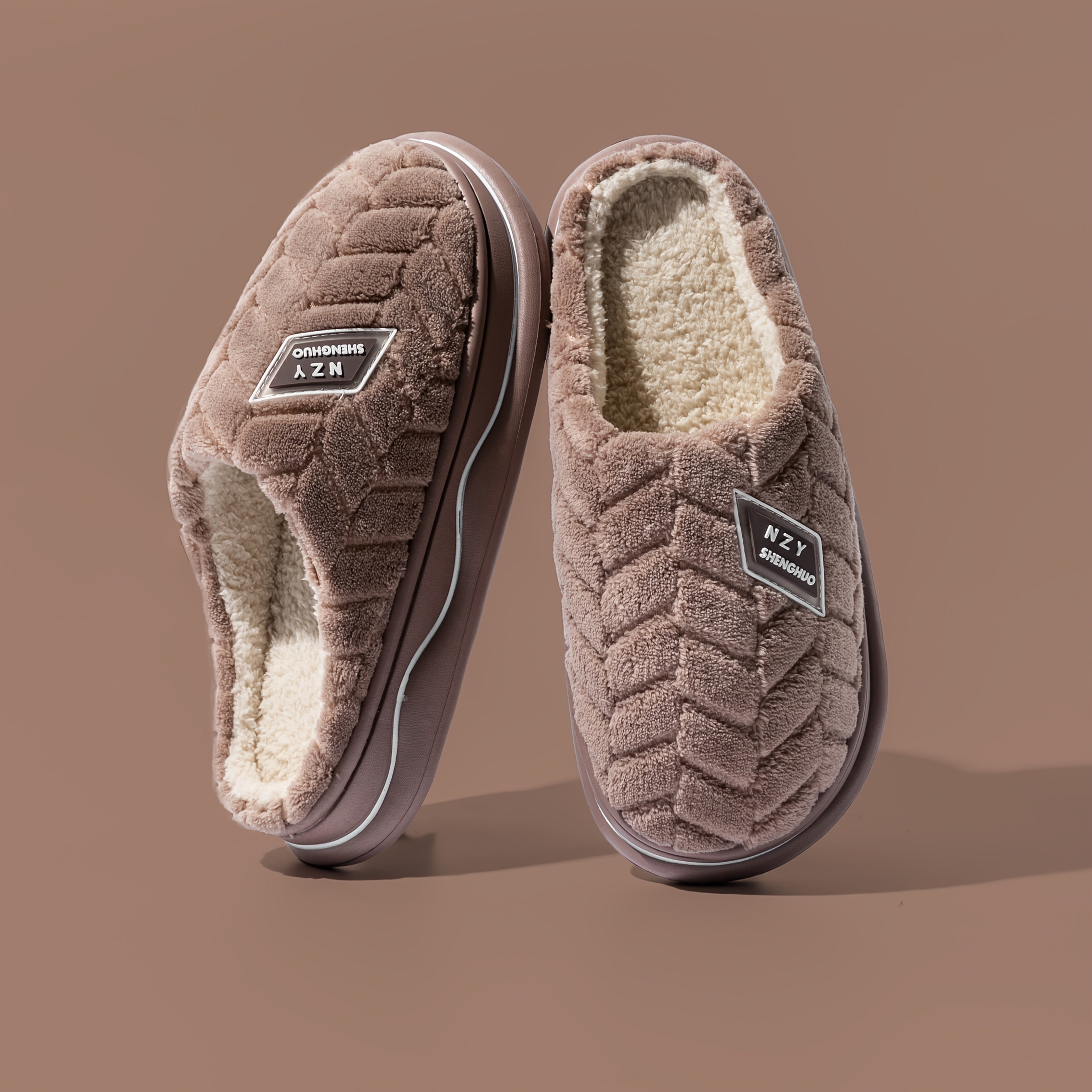 Women's Indoor Slippers Casual Solid Color Slip-On House Shoes EVA Sole