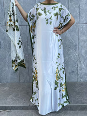 Plus Size Floral Print Longline Dress Breathable Boho Maxi for Women