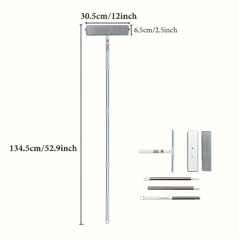 Mustahkam Plastik Qurilish 1 Dona Ko'p Funktsiyali Silikon Squeegee Metall Tutqichi bilan - Shisha, Devorlar, Pol va Tashqi Yuzalar uchun Ko'p Maqsadli Tozalash Vositasi - Avtomobil va Uyda Foydalanish uchun Ideal