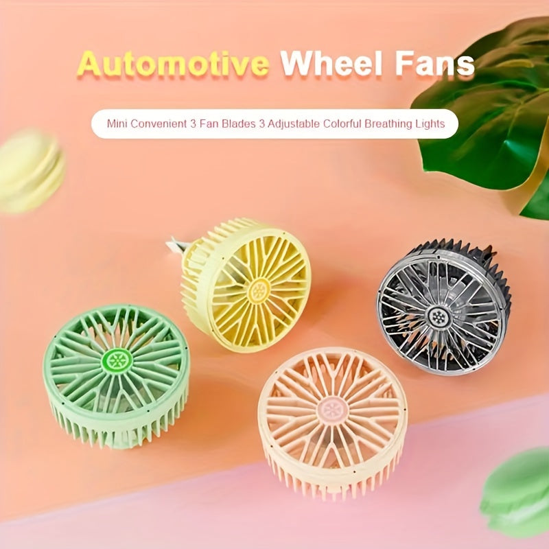 Портативный автомобильный USB-вентилятор: компактная конструкция с регулируемой скоростью и углом наклона для бесшумной работы — идеально подходит для использования в помещении и на улице