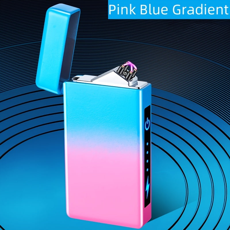 Windproof Plasma Lighter USB Rechargeable with Charge Display Portable Outdoor Survival