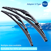 Premium Car Wiper Blades for All U-Hooks, Durable and Quiet Replacement