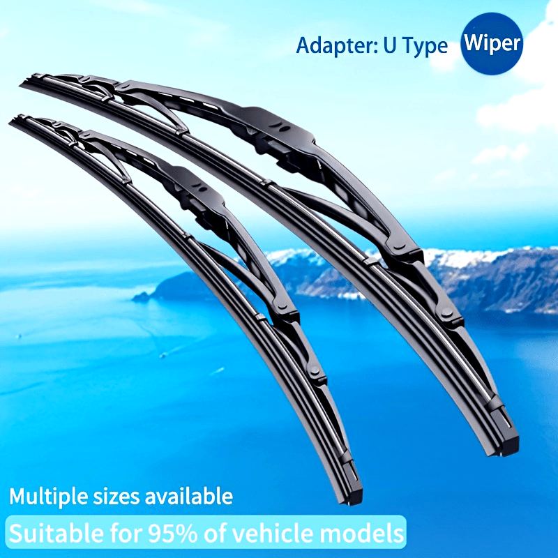 Premium Car Wiper Blades for All U-Hooks, Durable and Quiet Replacement