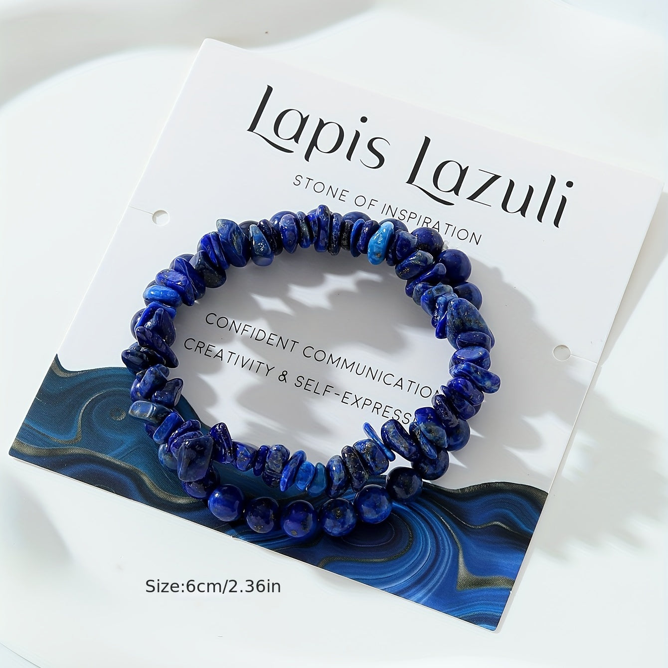 Nizomli tosh marjonlari va marjonli qo'l bezagi bilan zamonaviy cho'ziladigan marjon