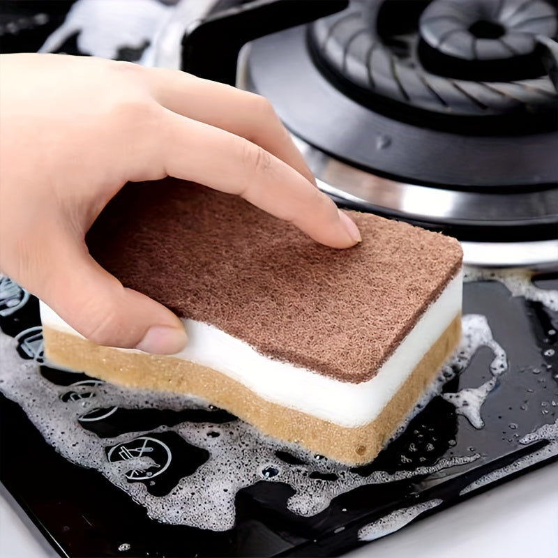 5, 10 yoki 20 ta jigarrang uch qatlamli ikki tomonlama ikki ta'sirli bel magic tozalash matolari, oshxona, hammom, vannada va pollarda kuchli dog'larni olib tashlash uchun. Maxsus idish yuvish gubkasi mato.