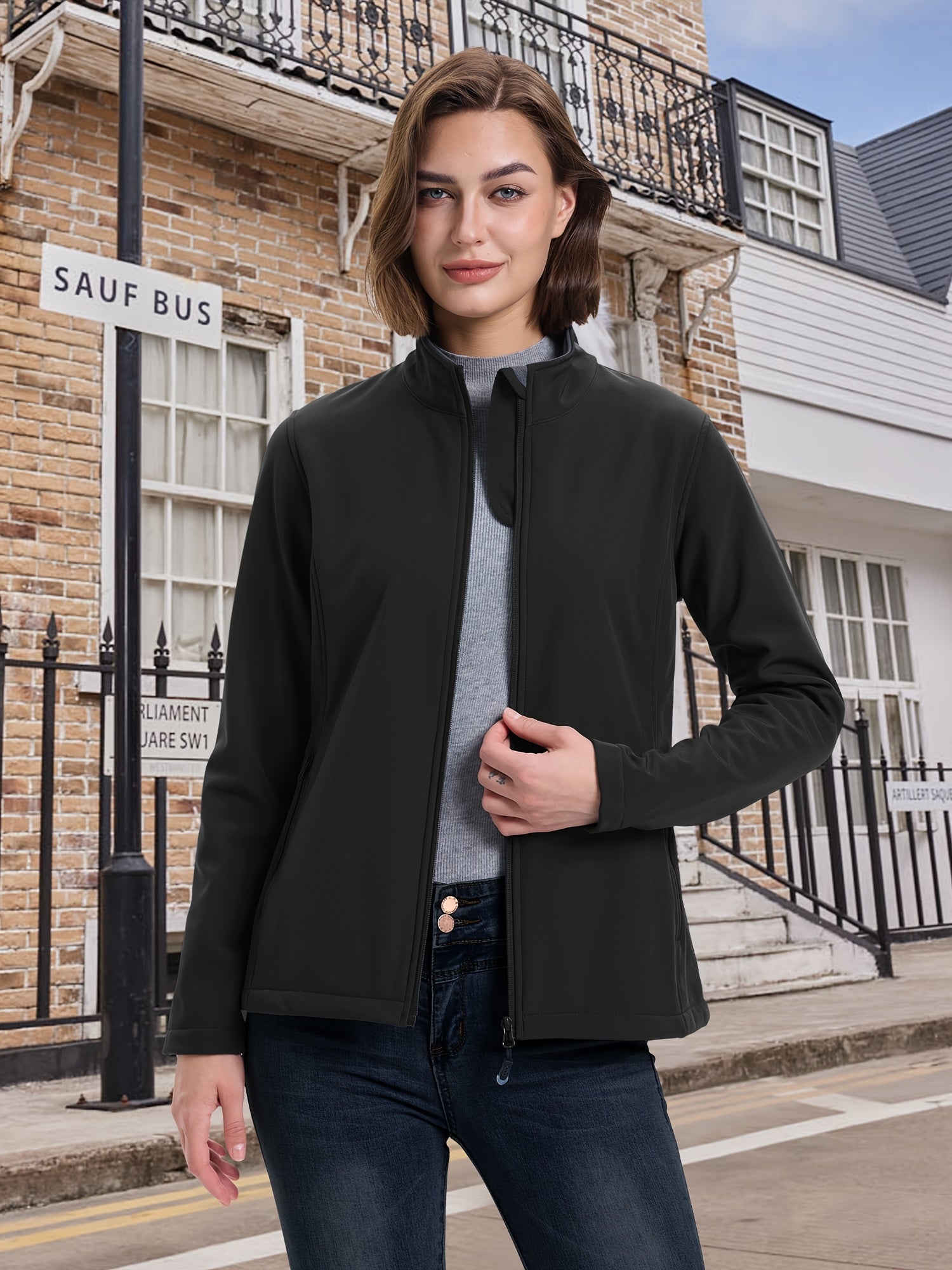 Women's Lightweight Windproof Soft Jacket Plus Size Lined Running Golf Hiking