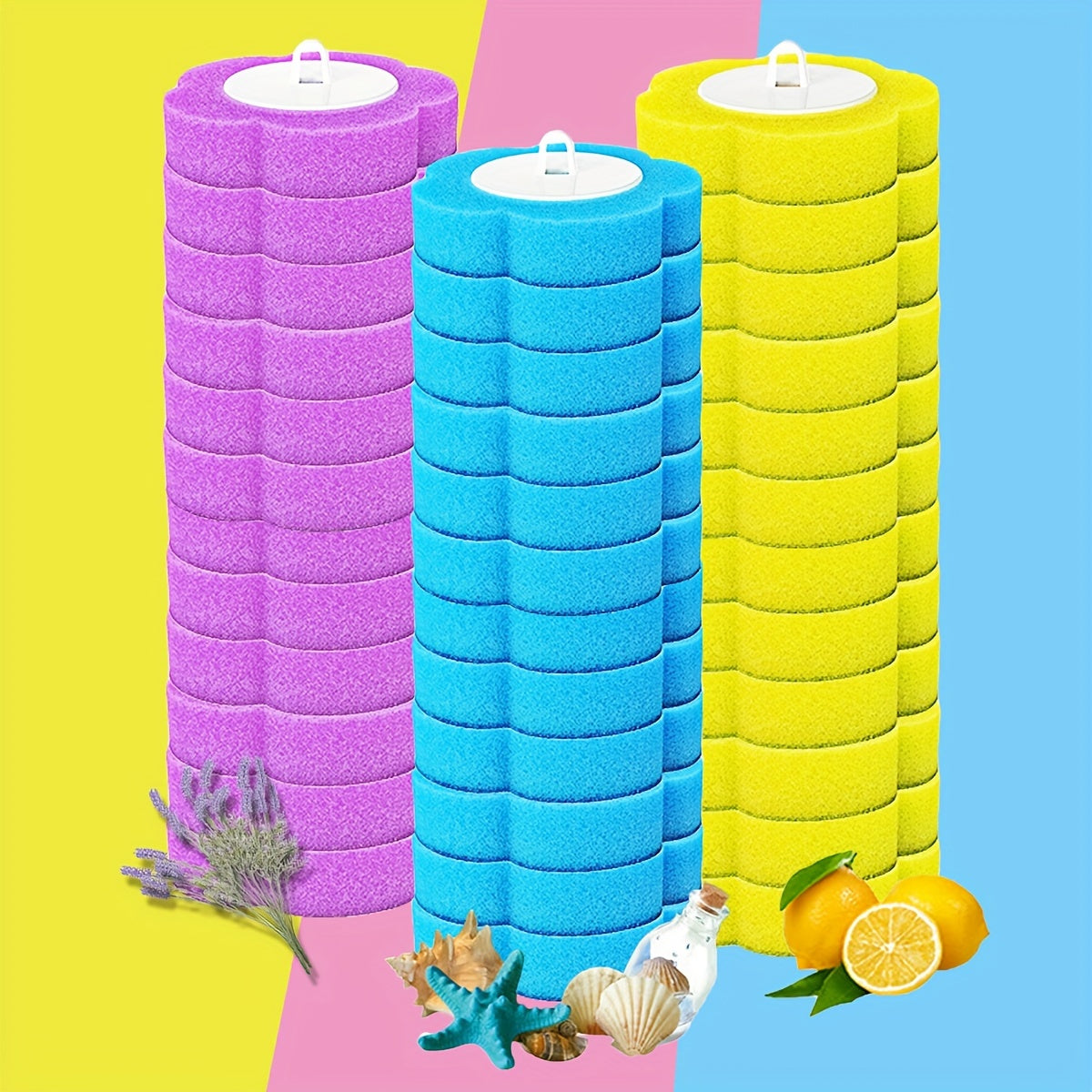 Pack of 18 Disposable Toilet Brush Head Refills for Easy Replacement and Deep Cleaning