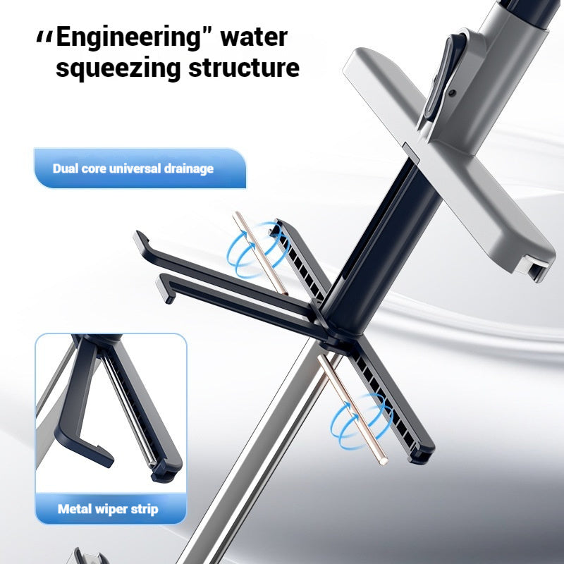 Ko‘p funksiyali ho‘l va quruq mop, 25 sm qalin tutqich, pol va devor tozalash uchun