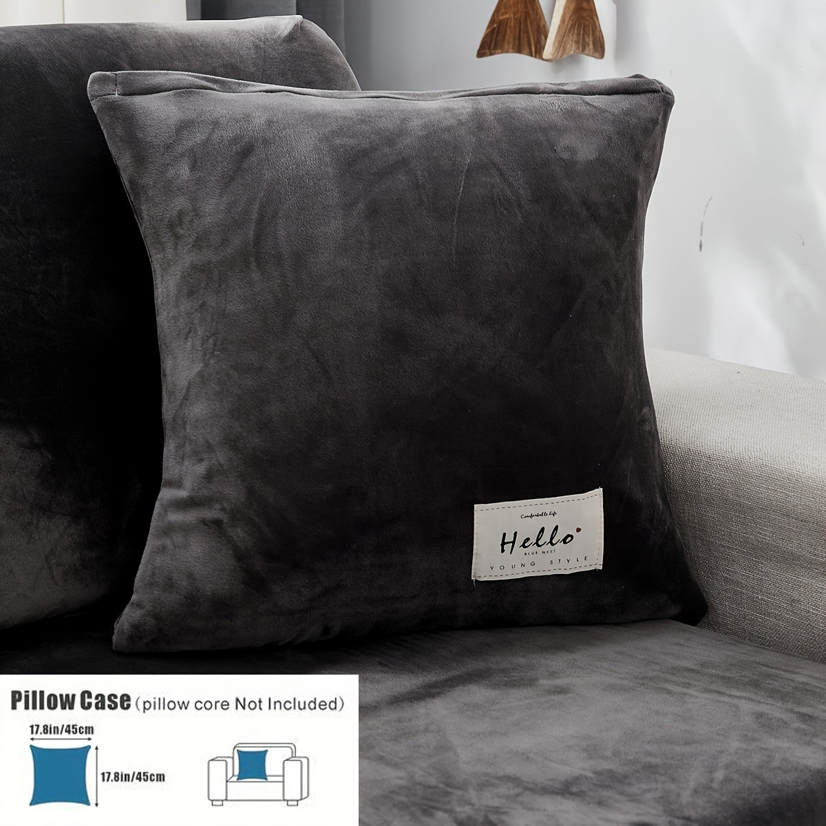 Velvet divan qopqog'i qishda issiqlik, changga chidamli, elastik, to'liq qamrov, sirpanishga qarshi, mushuk chizishiga chidamli