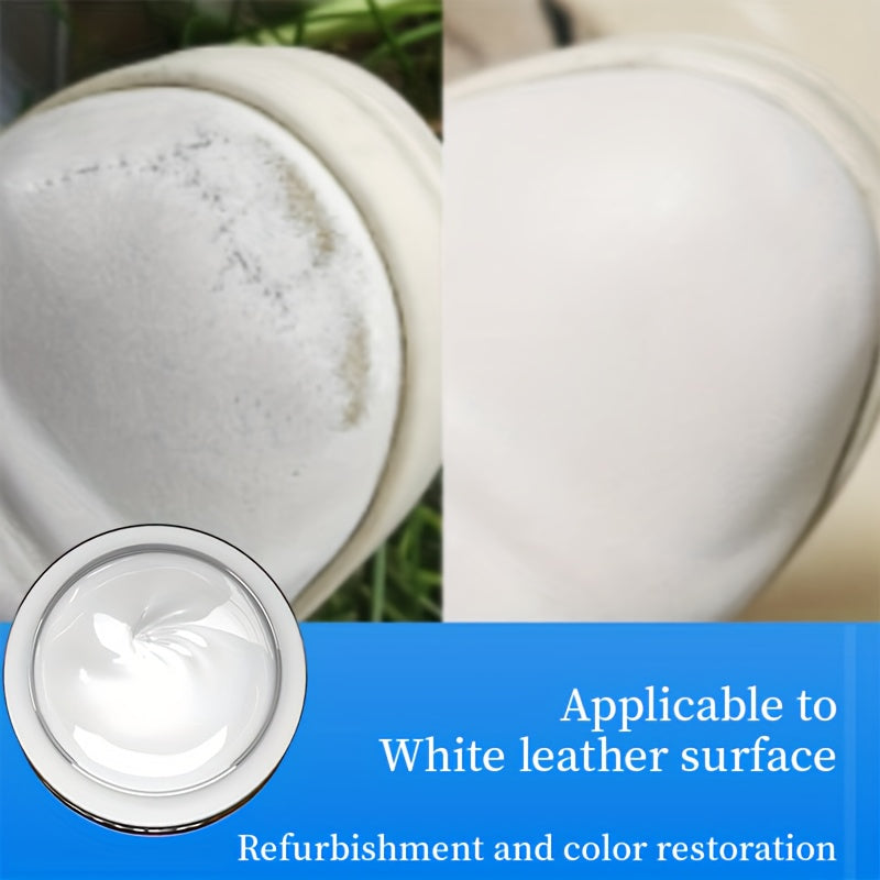 Men's White Shoe Touch-Up Cream for Scratches and Yellowing Repair